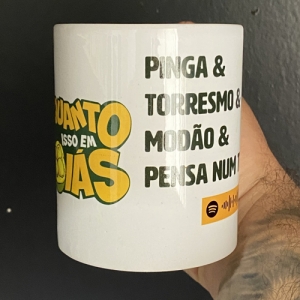 Caneca Spotify - Pinga, Torresmo e Modão