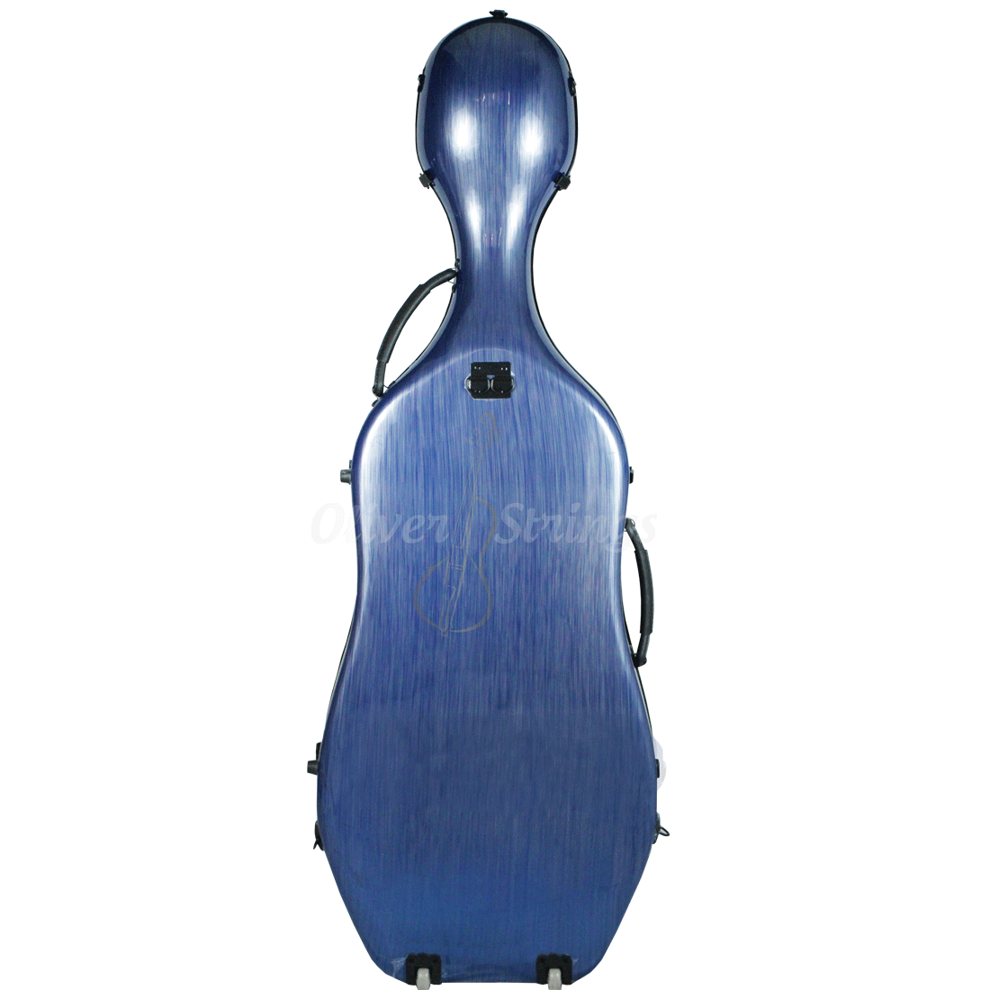 Estojo Case Fibra de vidro Cello Violoncelo 4/4 Orquezz Luxo Azul