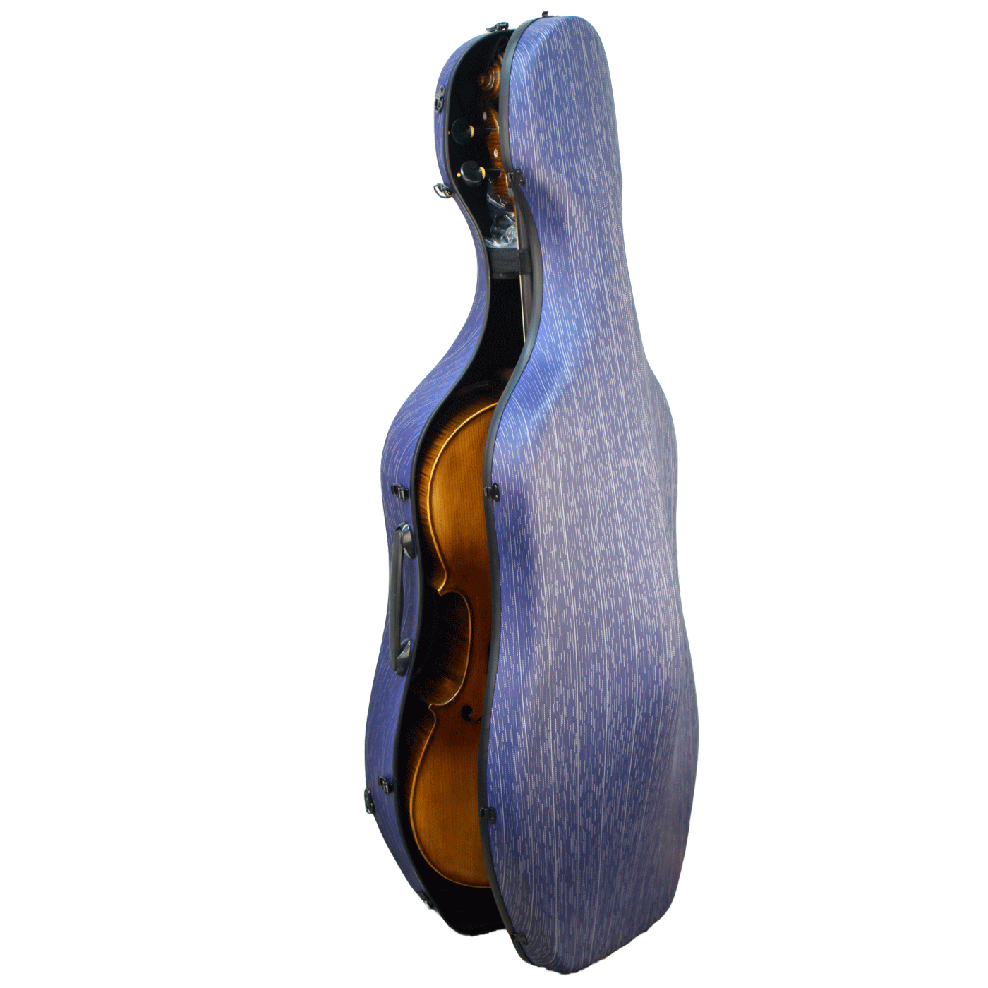 Estojo Case Fibra de vidro Violoncelo 4/4 Orquezz Luxo Azul