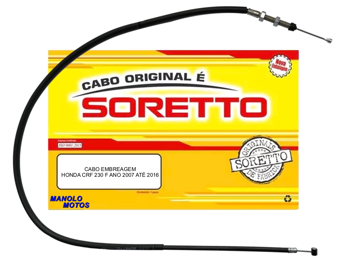 Cabo Soretto original embreagem Crf 230 F 2007 a 2018  - Manolo Motos