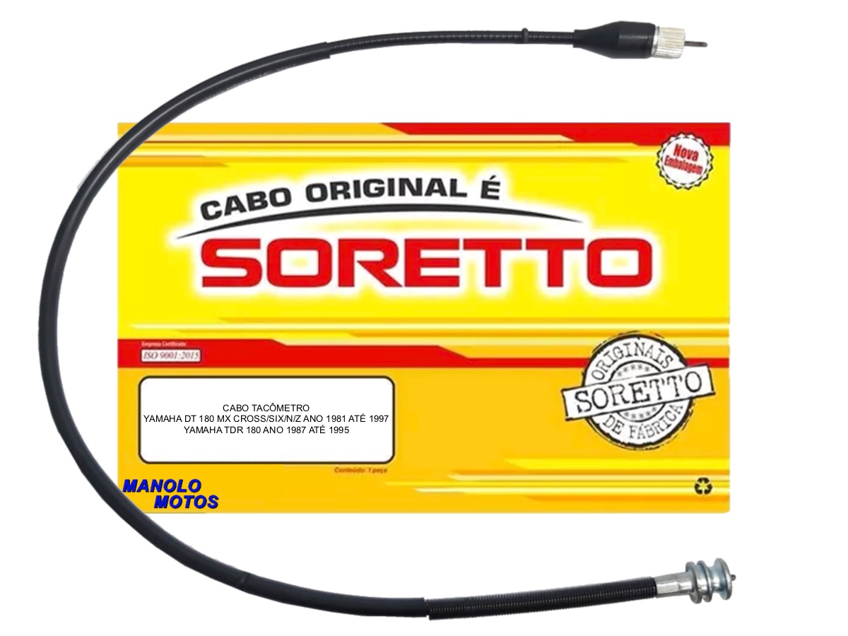 Cabo Soretto original tacômetro Dt 180 / Tdr 180  - Manolo Motos