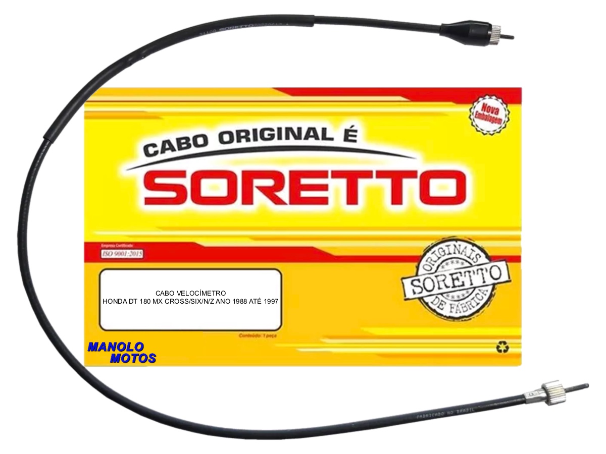 Cabo Soretto original velocímetro Dt 180 1988-1997 (Modelo Z) - Manolo Motos