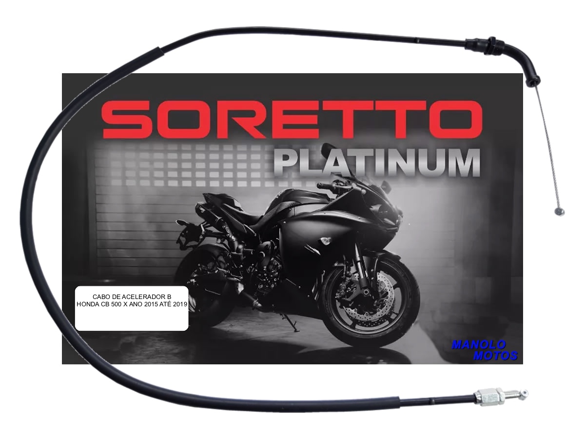 Cabo Soretto Platinum acelerador B CB 500 X 2015-2019  - Manolo Motos