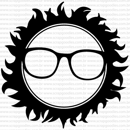 483 - Sol com óculos  - SCRAP GOODIES