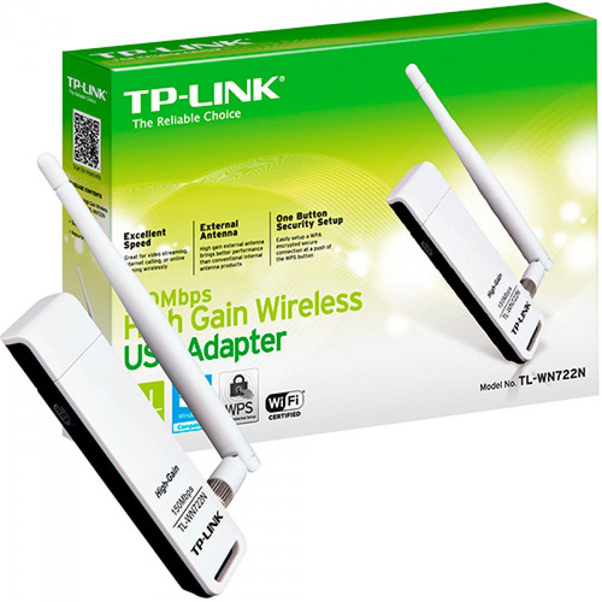 ADAPTADOR WIRELESS USB TP-LINK TL-WN722N 150MBPS