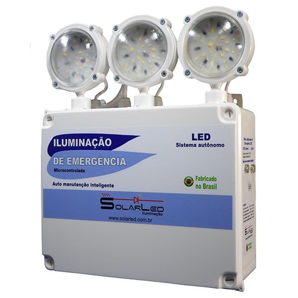 Luminária de Emergência SolarLED Plus - SLL09 - 3500 Lúmens - Auto Teste Inteligente