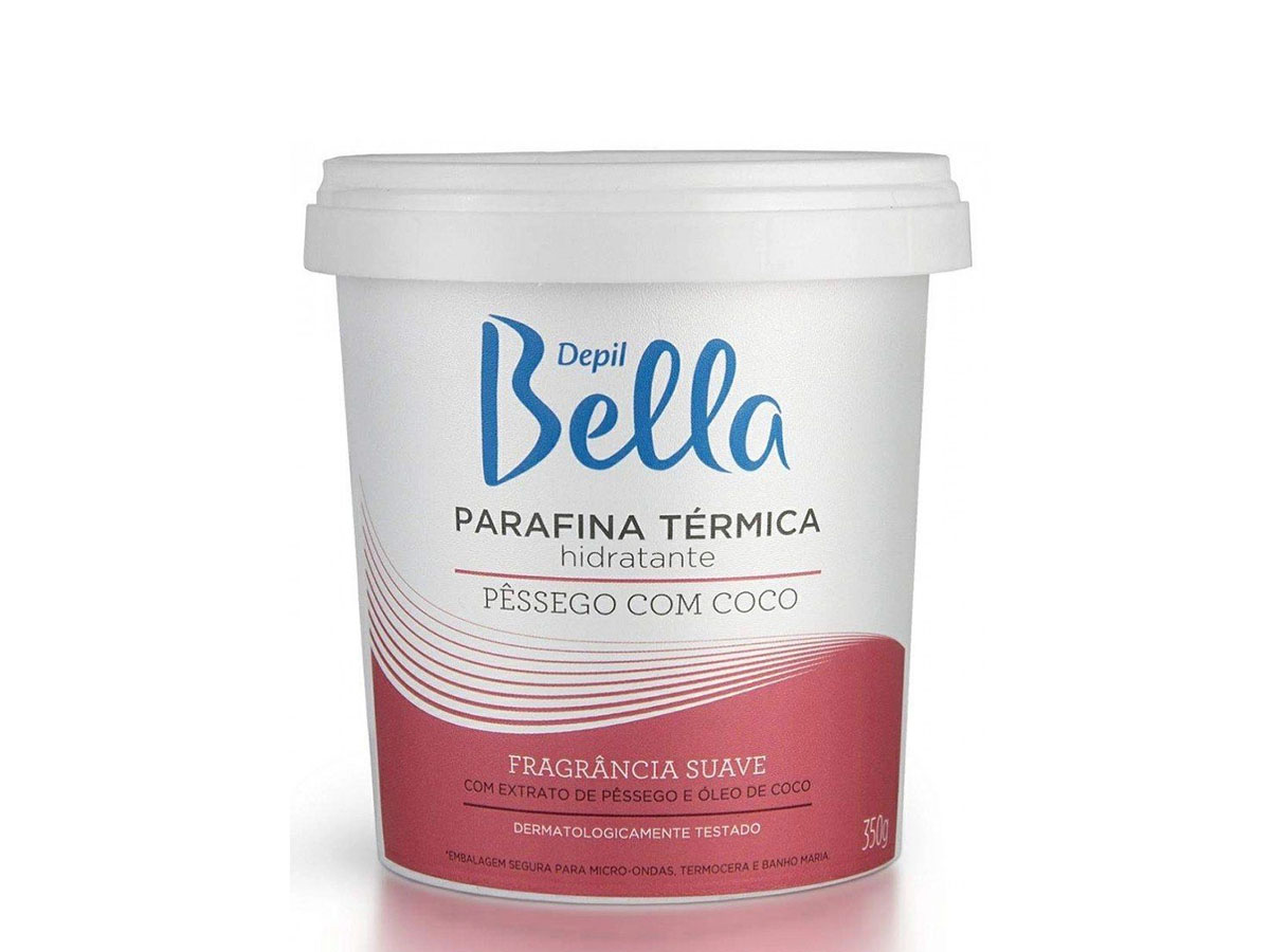 Parafina Térmica Hidratante Coco Pêssego 350g Depil Bella
