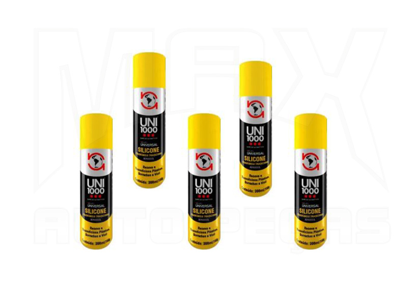 Kit Silicone Spray 300ml/180g Tradicional - 5 Unidades