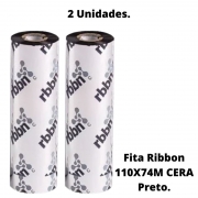 Fita Ribbon 110X74Metros Cera Preto 110074S1 - 2 Unidades