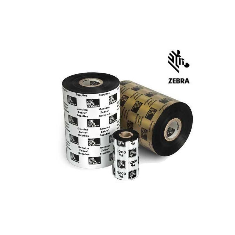 Fita ribbon 110X74 Cera Preto Zebra Original PN.: BR01600GS11007 CX:10 Unidades