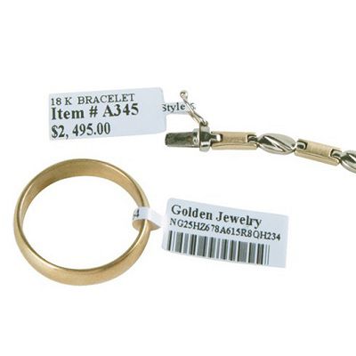 Kit de etiquetas para identificar joias medida 94X10mm # 15.000 etiquetas+2 unidades de fita ribbon