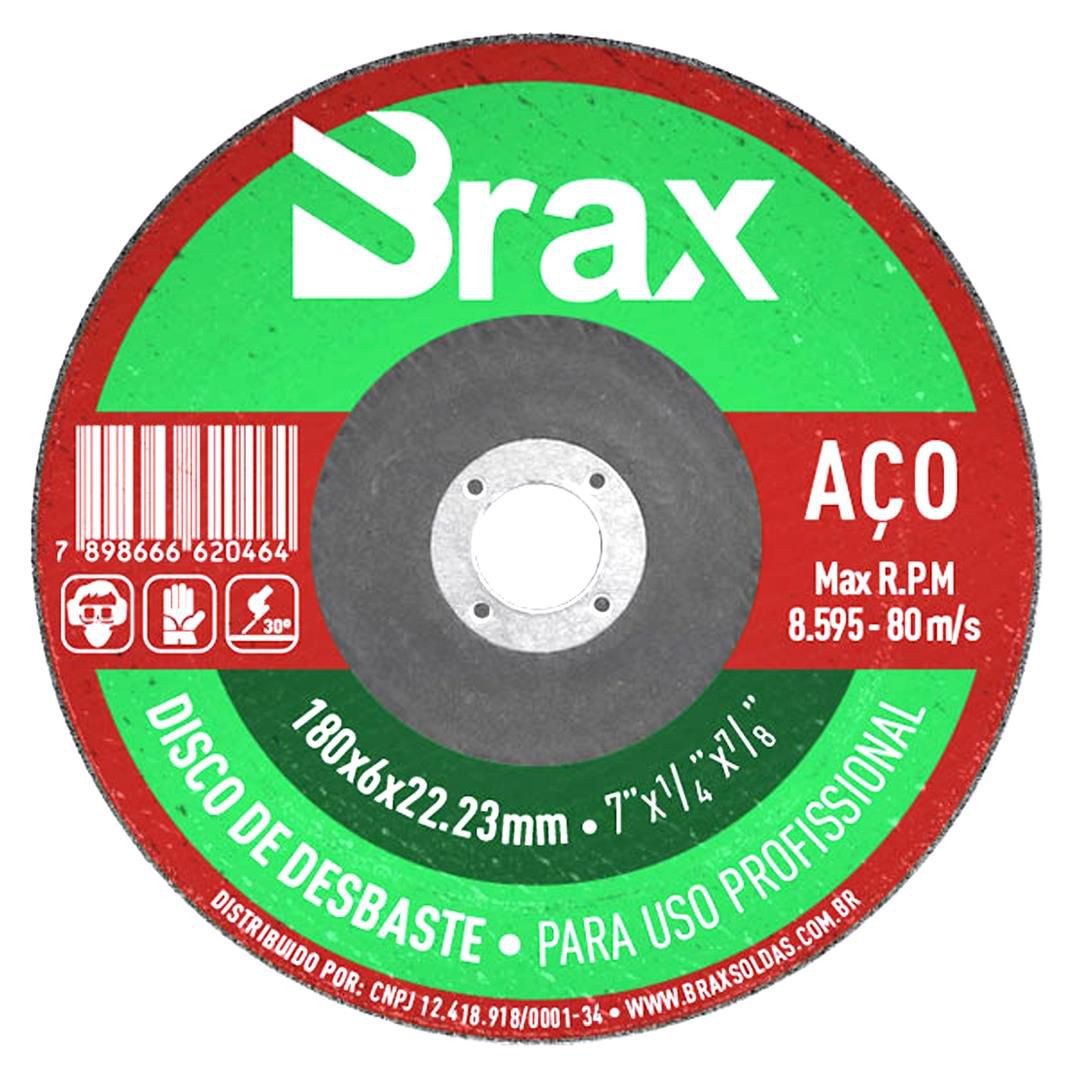 Disco de desbaste para Aço 7" 180 x 6.0 x 22,23mm - Brax