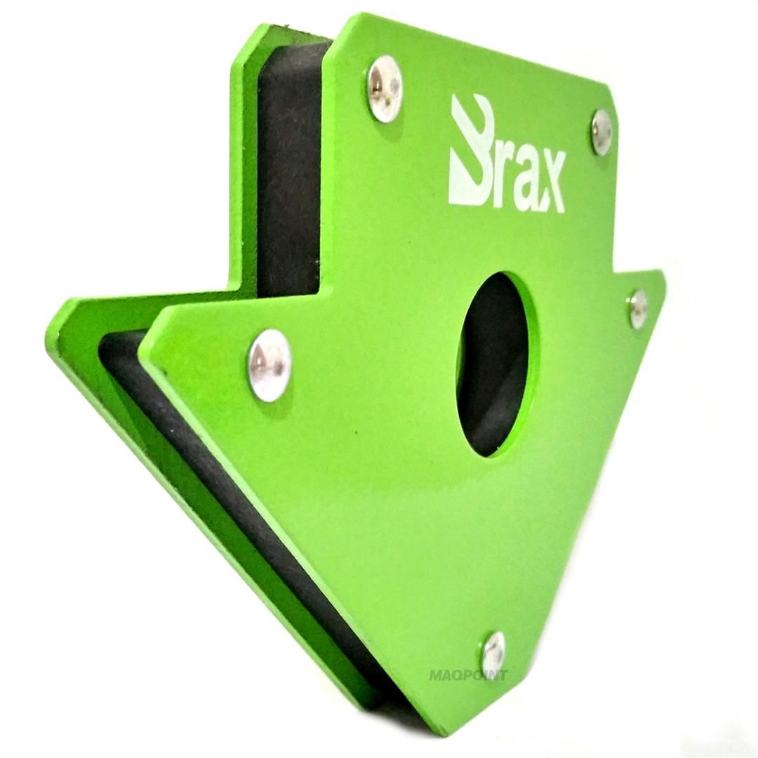 Kit 1 Máscara De Solda Automática Com Regulagem Customizada Exterminador Brax + 2 Esquadro Magnético Para Solda 25kg - Brax