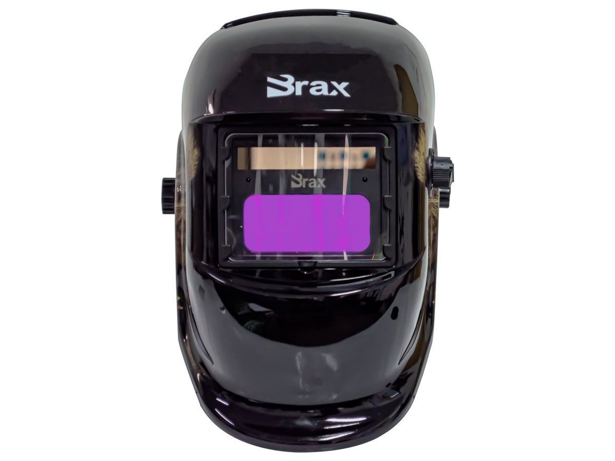 Kit 1 Máscara De Solda Automática Com Regulagem Customizada Leão Brax + 1 Arame Mig Sem Gás 0,9mm Rolo 1kg - Brax