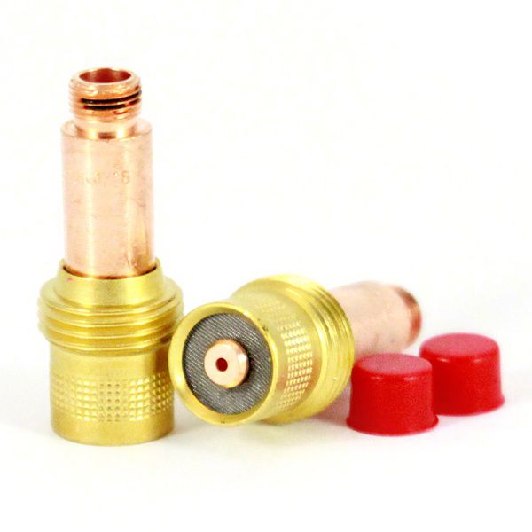 Kit - Gás Lens - 4 Difusores (2 1,6mm / 2 2,4mm) + 4 Pinças (2 1,6mm / 2 2,4mm) + Bocal (2 #5 / 3 #6) + 2 Isoladores