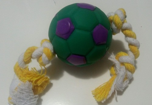 Brinquedo Para Cachorro Bola De Futebol Com Corda Pet