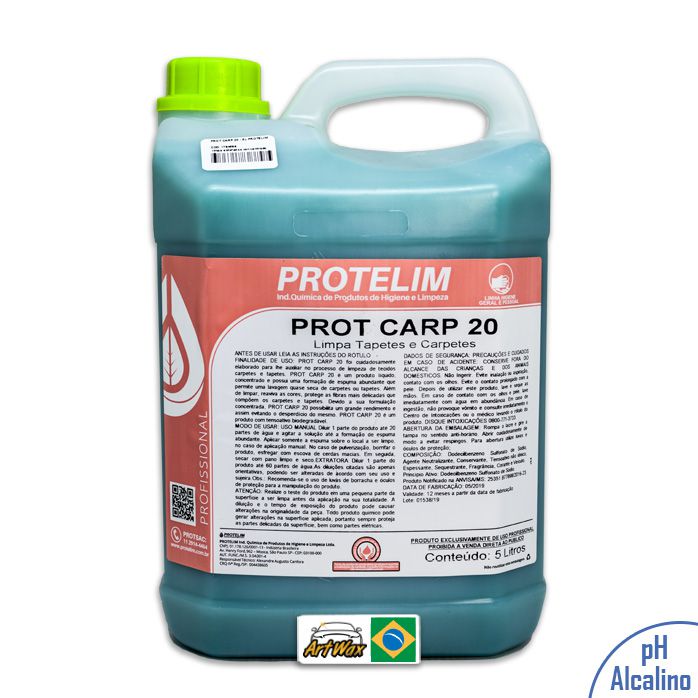Protelim Prot Carp 20 - Limpa estofados e carpete concentrado 5L