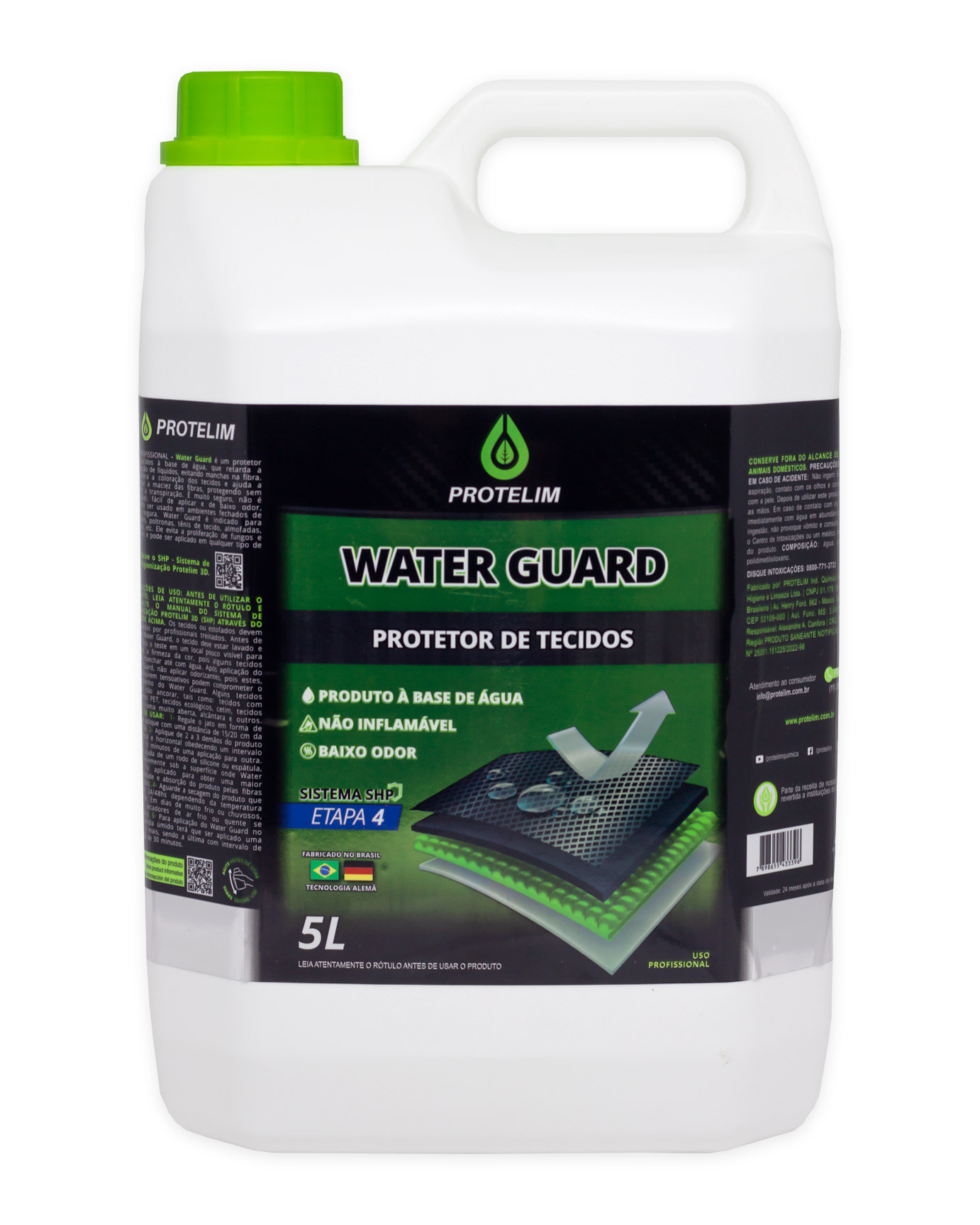 Protelim Water Guard 5L - Protetor de Tecidos à Base de Água não Inflamável