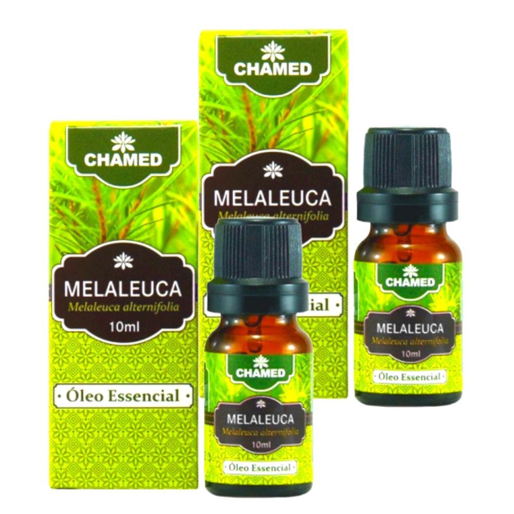 Óleo Essencial de Melaleuca   Tea Tree  10ml    CHAMEL  100% Puro    2 Frascos