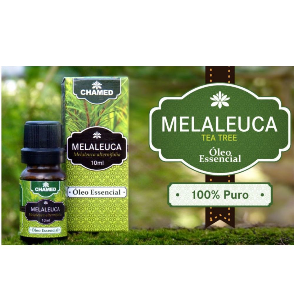 Óleo Essencial de Melaleuca   Tea Tree  10ml    CHAMEL  100% Puro   3 Frascos