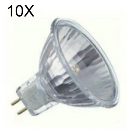 KIT COM 10 LAMPADA HALOGENA MINI DICROICA 35W 12V LLUM