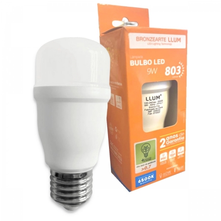 Lâmpada LED Bulbo T45 9W 6000K Bivolt Luz Potente - Bronzearte LLUM