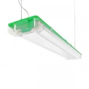 Luminária para Lâmpada Fluorescente Tubular T5 Sampa Verde Bronzearte - 2x14W