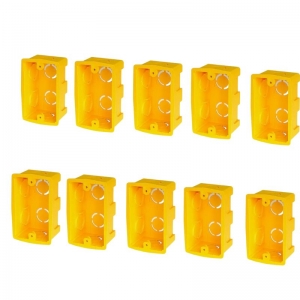 Kit 10 Caixa De Luz Embutir 4x2 Amarela