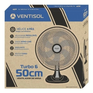 Ventilador Mesa Turbo 6 Pás 50cm 127v - Ventisol