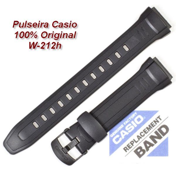 10300101- Pulseira Casio W-212h  Resina Preta (23 / 18mm) * - E-Presentes