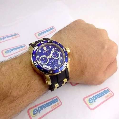 Relogio Masculino Invicta 6983 Pro Diver Cronograph Gold - E-Presentes