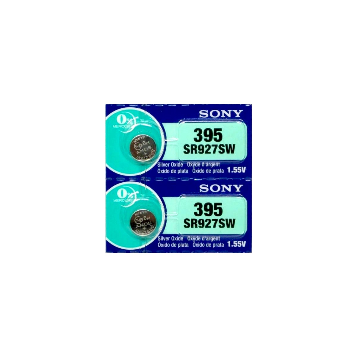2 BATERIAS   SR927W MURATA (SONY)  Bateria Oxido de Prata 1,55V (399, V399, SR927W, SR57)  - E-Presentes