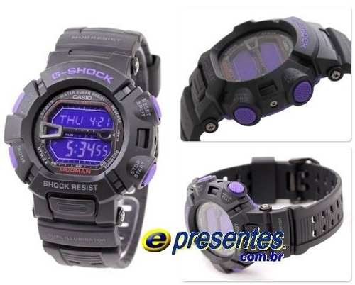 Relógio Casio G-shock Mudman Preto/purpura G-9000BP-1dr - E-Presentes