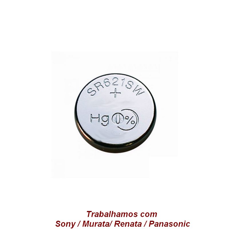 Bateria  Sony 1,55V SR621SW Oxido de Prata (364) - E-Presentes