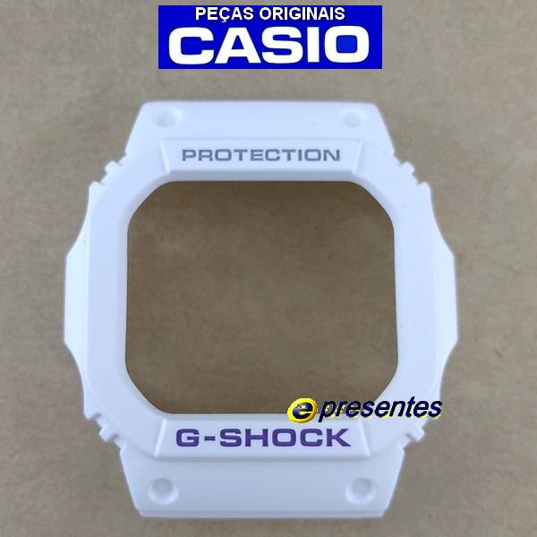 Bezel Capa G-shock Branco FOSCO GW-M5600A-7 G-5600A-7 - PEÇA ORIGINAL  - E-Presentes