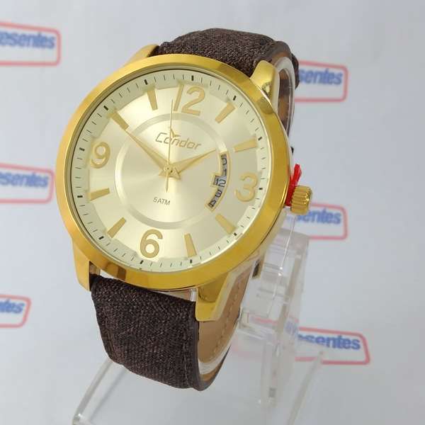 Co2115xw/k4d Relógio Feminino Condor Dourado 42mm largura 2 pulseiras - E-Presentes