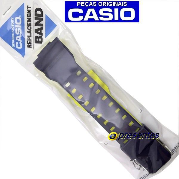 GA-110LN-2A Bezel + Pulseira Casio G-shock Azul Fosco / Amarelo  - E-Presentes