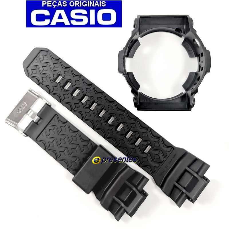 Pulseira + Bezel (Capa) Casio G-Shock Ga-201ba-1a Preto verniz  - E-Presentes