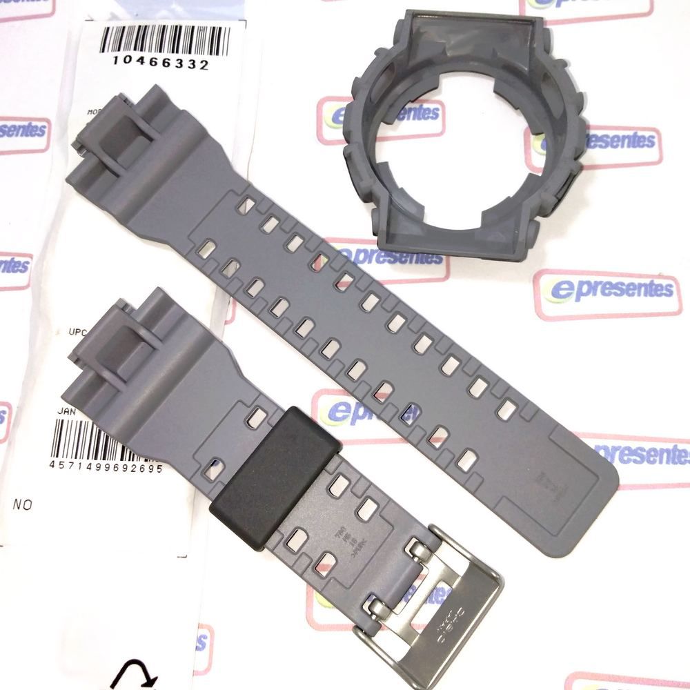Pulseira + Bezel (capa) GA-100cm-8 / GD-120CM-8 Casio G-Shock Camuflado Cinza  - E-Presentes