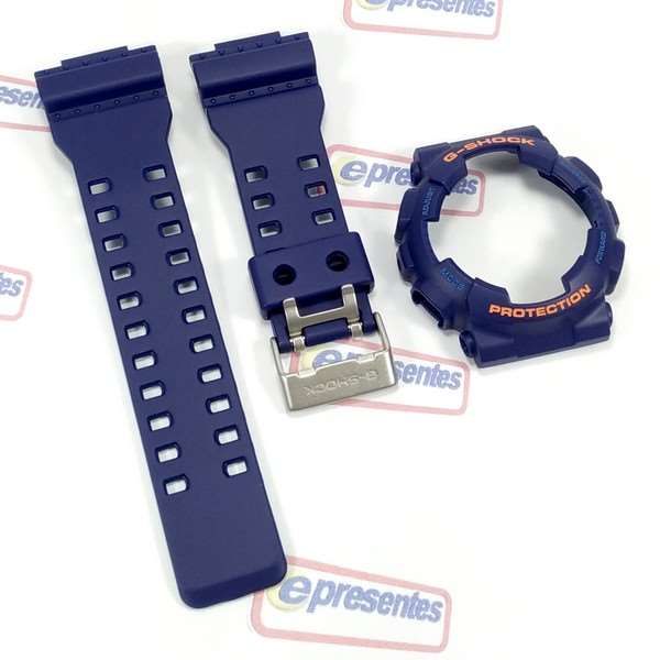 Pulseira + Bezel (Capa) GA-110fc-2 Casio G-Shock Azul Fosco  - E-Presentes
