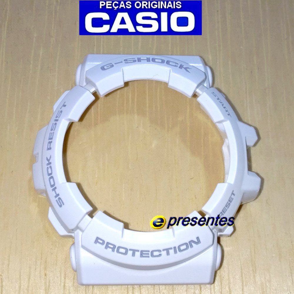Pulseira + Bezel Casio G-shock Branco Brilhante GAC-100RG-7A - E-Presentes