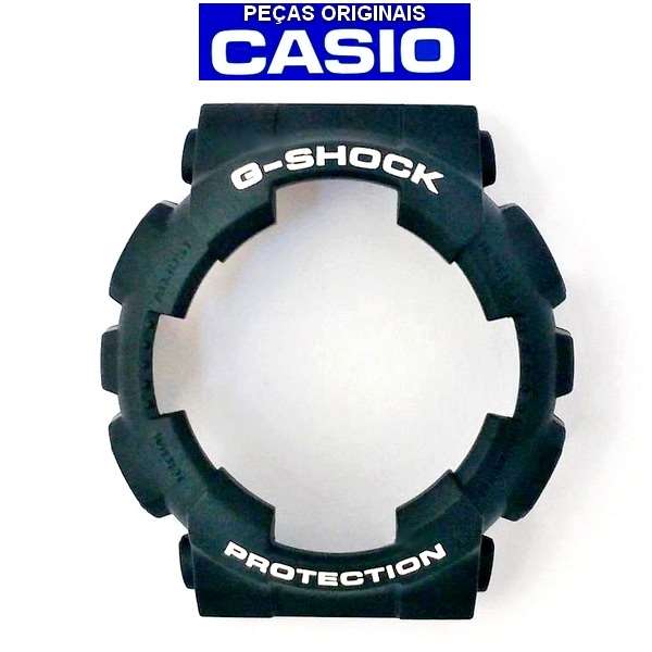  Pulseira + Bezel Casio G-shock GD-100BW-1 Fivela Aço Preto   - E-Presentes