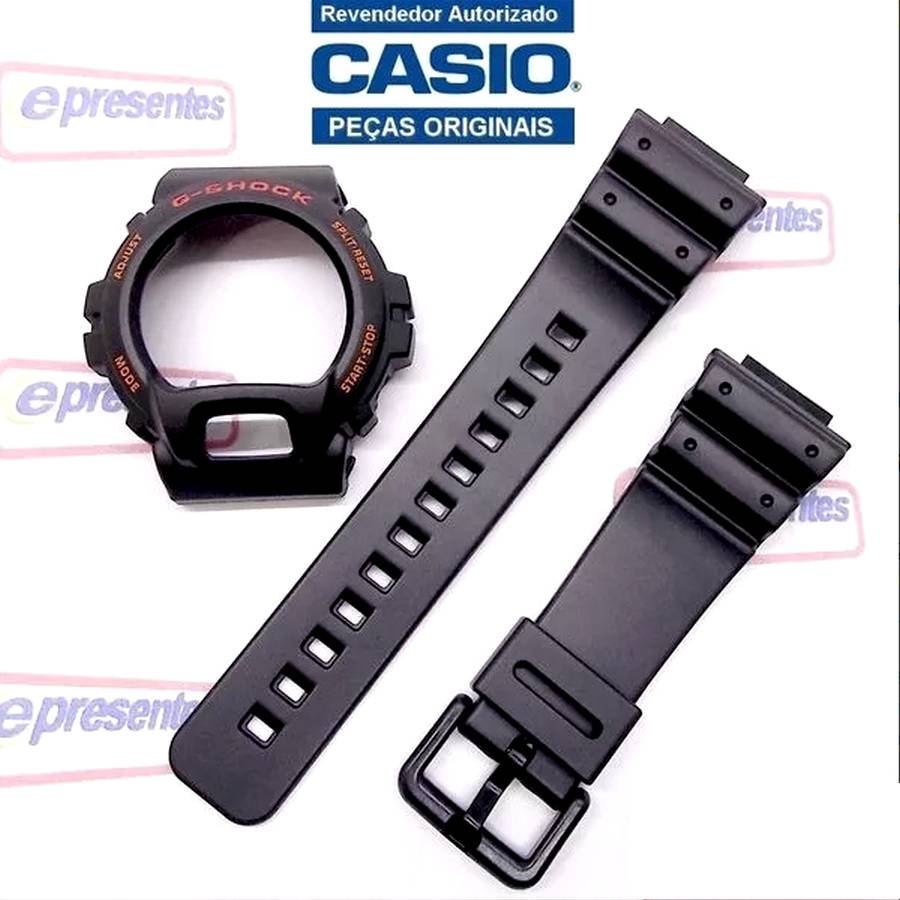 Pulseira + Bezel DW-6900G Casio G-Shock  Serie Ouro - Peças 100% Originais  - E-Presentes