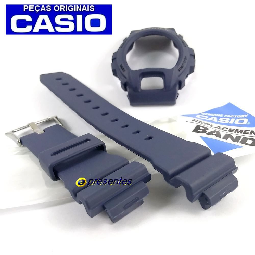 Pulseira + Bezel DW-6900HM-2 Azul Fosco Casio G-Shock  - E-Presentes