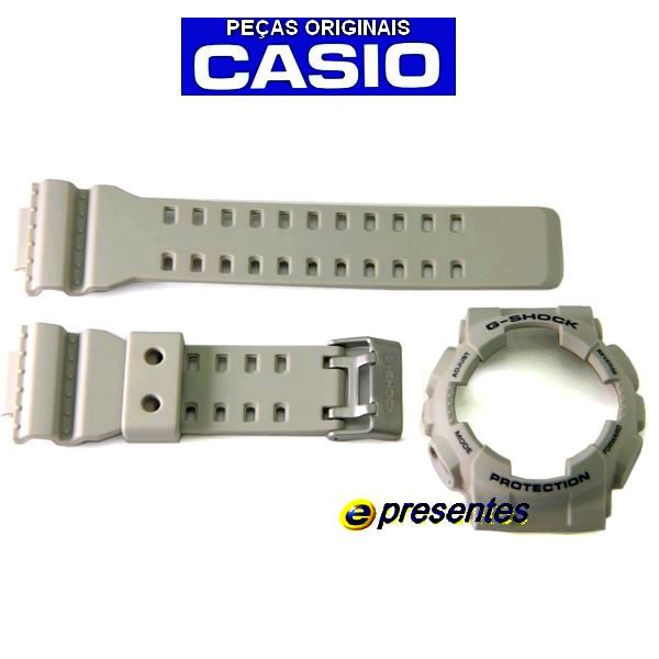 Pulseira + Bezel Ga-100SD-8A Casio G-shock Resina BEGE   - E-Presentes