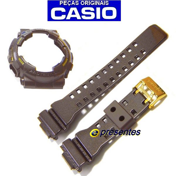Pulseira + Bezel GA-110BR-5A Casio G-Shock Marrom Verniz - E-Presentes
