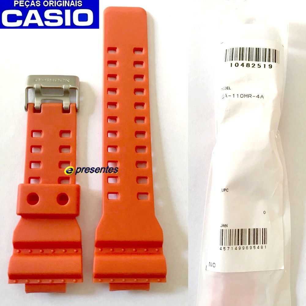 Pulseira GA-110MR-4A Casio G-shock Cor Laranja Fosco *  - E-Presentes