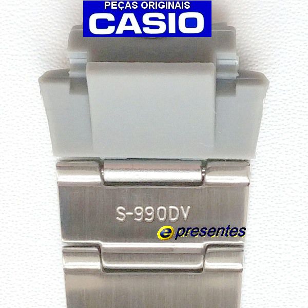 Pulseira Casio 100%original Aço Inox Aq-160wd Com Terminais  - E-Presentes