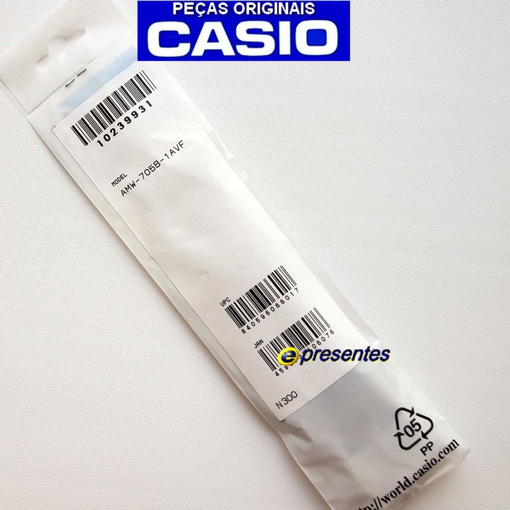 Pulseira Casio AMW-705B-1av Couro / Tecido Camuflado - 100% original  - E-Presentes