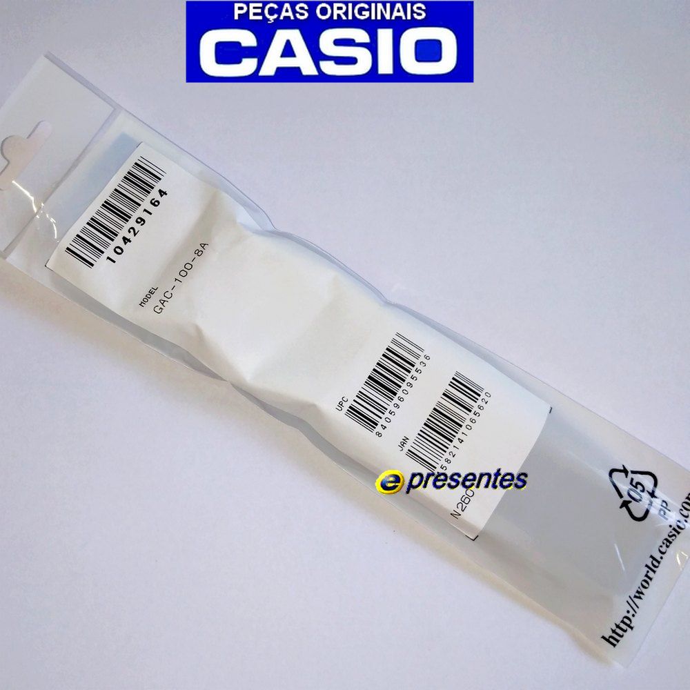 Pulseira Casio G-shock Gac-100-8a Cinza - 100% Orginal - E-Presentes